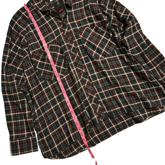 LEVI'S NWT Plaid Long Sleeve Harrison Raglan Button Down Shirt XL - Picture 12 of 16